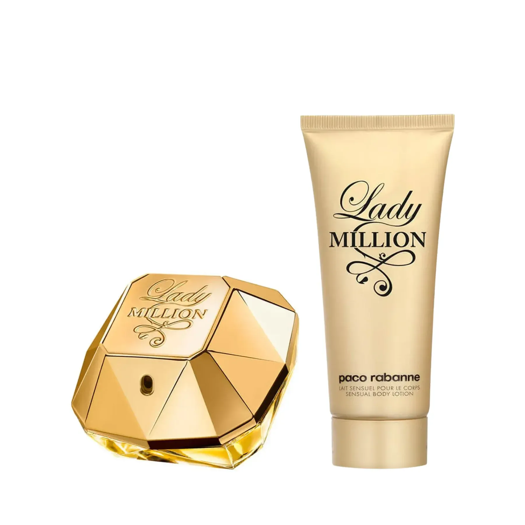 Coffret Rabanne Lady Million Feminino EDP 80+Body Lotion